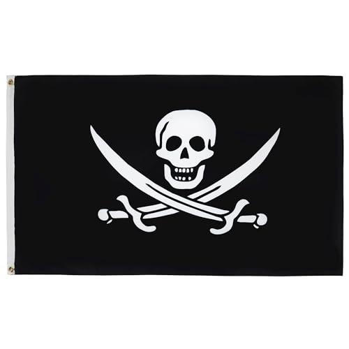 Bandeiropirata Jack Rackham 90X60 Cm Az Flag AZ FLAG - Bandeiras e cataventos - bandeira, pirata, jack rackham, azul, 90x60 cm
