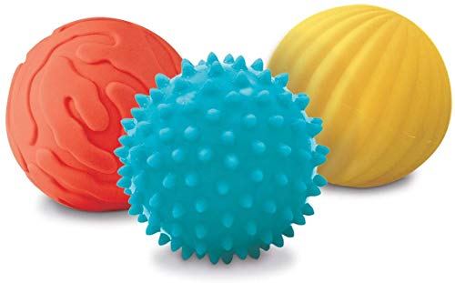 Brinquedo Didático JUMBO 3 Bolas Sensoriais Ludi - Brinquedos de atividade para bebês - sentidos, destreza, texturas, plástico suave