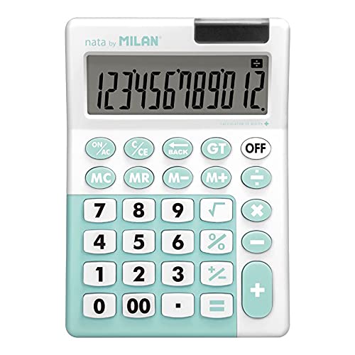 Calculadora MILAN BLS-01 (12 dígitos - Azul) Milan - Calculadoras básicas - 12 dígitos, azul