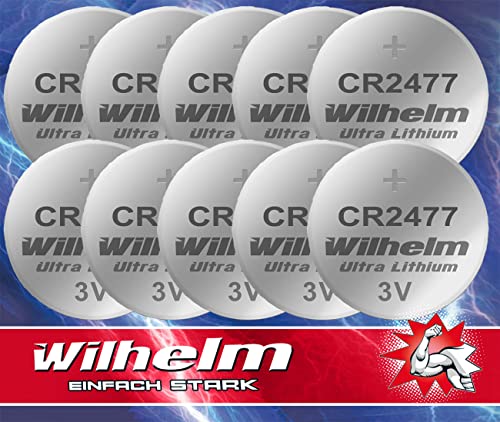Pilha Recarregável WILHELM CR2477 (Para Sony) Wilhelm - Baterias de uso geral - litio, 3V, 1070mah, diâmetro 24 x 7,7mm