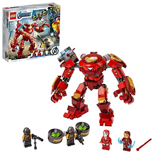 LEGO Marvel - Iron Man Hulbuster vs Agent A.I.M. - 76164 (Idade Mínima: 7) LEGO - Blocos de encaixe - Iron Man, Hulkbuster, Agentes A.I.M., jetpack, rescue