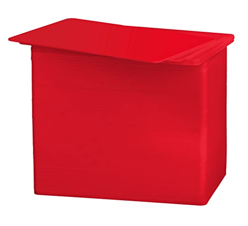 Cartões de Plástico Vermelhos 100 Unidades Karteo - Produtos de papel - vermelho, jogos, brinquedos, 100 unidades