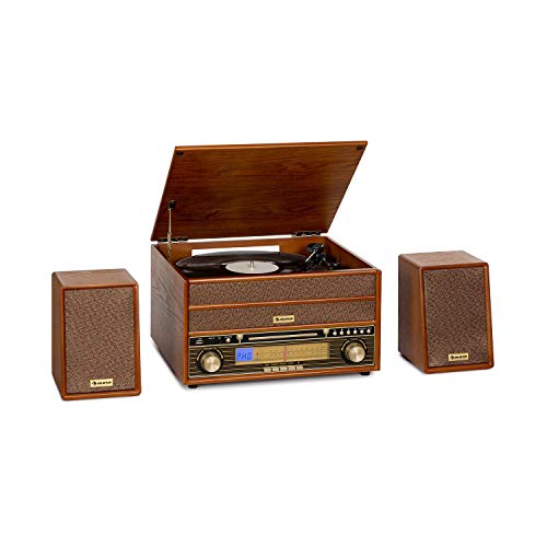 Gira-Discos BELLE ÉPOQUE 1910 Wood Edition AUNA - Áudio - giradiscos, wood edition