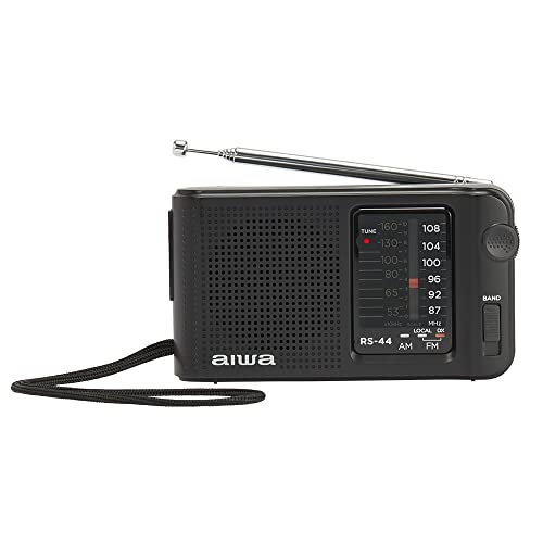 Rádio Pessoal Aiwa Porta RS-44 | Preto (Rádio) Aiwa - Áudio - rádio pessoal, aiwa porta rs-44, preto