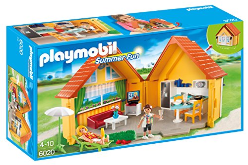 Playmobil 6020 Casa de Férias (Jogos de Construção) PLAYMOBIL - Conjuntos de brinquedos - casa de férias, mobiliário, acessórios, dobrável