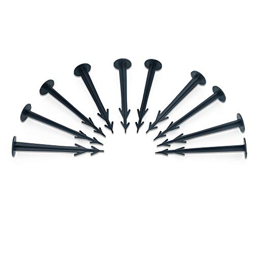 Intirilife Plástico de Anclagem de Chão Preto 100 Peças de Anclagem de Chão de Maleza de Suporte Intirilife - Conjuntos de móveis de quarto - anclagem, chão, maleza, suporte