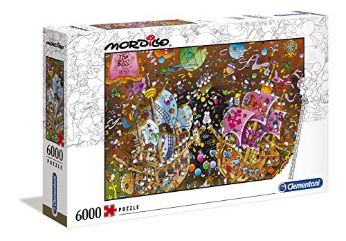 Puzzle CLEMENTONI Mordillo - The Kiss (Idade Mínima: 14 Anos) CLEMENTONI - Quebra-cabeças - 6000 peças, 168x118 cm, CLEMENTONI, Mordillo