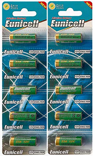 Pilhas Alcalinas 10X23A (12V - 1.3Ah) Eunicell - Baterias de uso geral - alcalinas, 12V, 1.3Ah