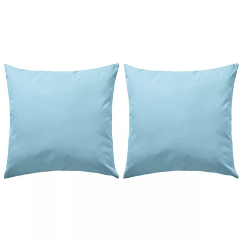 Conjunto de 2 Almofadas VidaXL para Exterior - 45x45 cm - Azul Claro vidaXL - Almofadas - exterior, tecido impermeável, 2 almofadas, 45x45 cm
