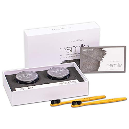 Caixa de 2 Poses de Carvão Ativado Ecológico My Smile Eco Masters - Branqueadores dentários - caixa, carvão ativado, ecológico