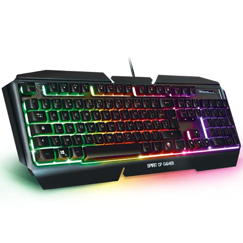 Teclado SPIRIT OF GAMER Pro-K5 (Com Cabo - Layout Francês) Spirit Of Gamer - Teclados - teclado, spirit of gamer, pro-k5, cabo, layout francês
