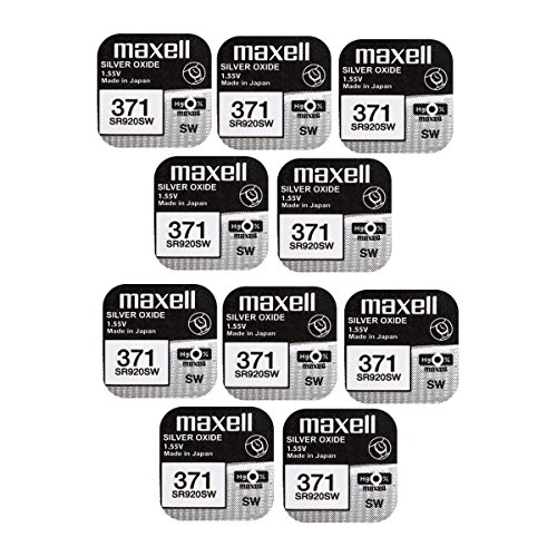 Pilhas MAXELL 371 SR920SW (10 unidades) Maxell - Baterias - 920mAh, ion-lítio, 1,5v, 10 unidades