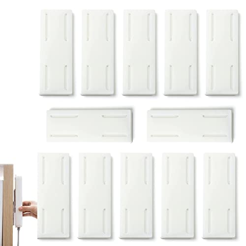 Suporte de Parede para Tomadas 12 Unidades Branco Ckxlkxo - Tomadas e soquetes de energia - 12 unidades, autoadesivos, montagem horizontal, montagem vertical