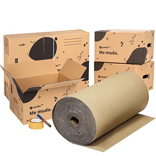 Caixa de Transporte PACKER PRO Eco (5 Un) Packer PRO - Suprimentos de envio - cartão rígido, tampa de corrente, compartimento interior