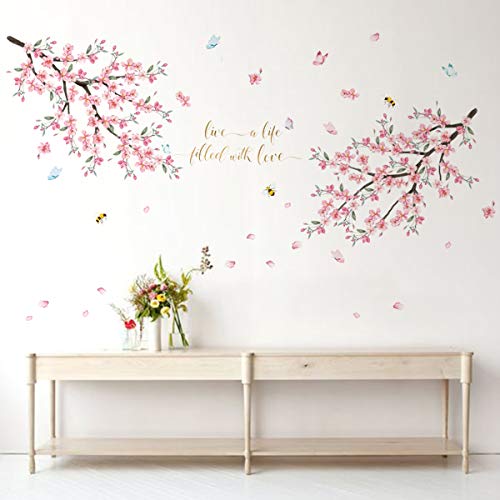 Autocolantes Decorativos RUNTOO Flower Cherry Blossom (30 x 40 cm) Decalplanet - Papel de parede - decorativos, flor de cerejeira, 30x40 cm