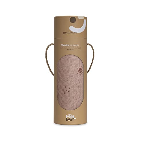 Manta INTERBABY Manta de Bambu Bebe (Castanho) Interbaby - Fraldas de pano e mantas de bebê - bambu natural, 120x120 cm, biológico, suave