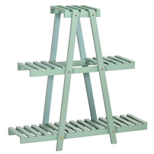Suporte para Plantas Outsunny | 76 x 26 x 76 cm - Verde Outsunny - Suportes para plantas - 76x26x76 cm, verde
