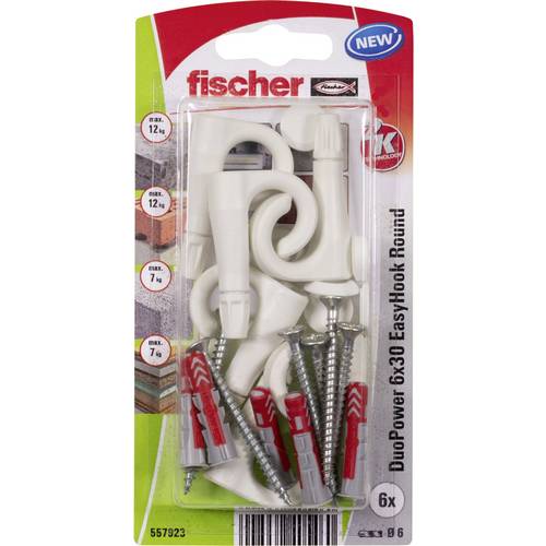 Caixa com 6 Parafusos e Porcas FISCHER EasyHook Fischer - Ancoragens de gesso - 6 parafusos, porcas, easyhook