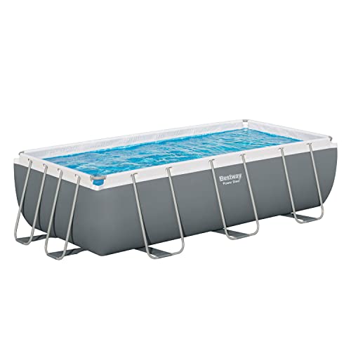 Piscina Redonda Bestway Power Steel Cinzento (Piscinas, SPA e Jacuzzis) Bestway - Piscinas - 6.478 l, 404 x 201 x 100 cm, 2,7 kg, aço