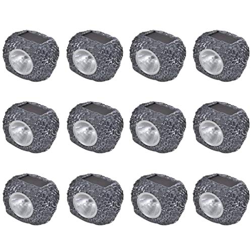 Luz Decorativa Solar VidaXL 12X Lâmpadas de Pedra vidaXL - Luminárias Decorativas - solar, 12 lâmpadas, decorativa