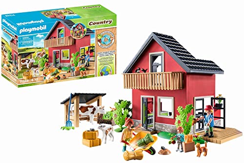Playmobil Country 71248 Casa de Campina (Idade Mínima Recomendada: 4 anos) PLAYMOBIL - Conjuntos de brinquedos - casa rural, área de estar, terraço, mobilado