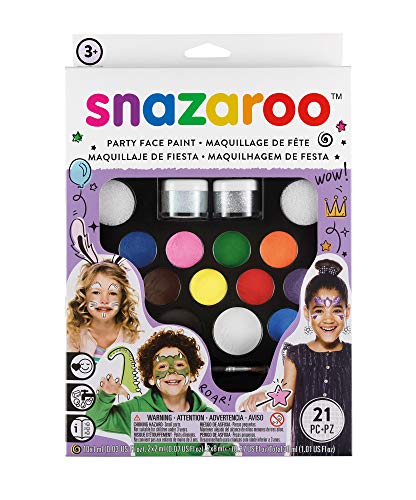 Conjunto de Maquilhagem SNAZAROO Ultimate Party Snazaroo - Maquiagem de fantasia e palco - maquilhagens, 65 tipos, pintura durável