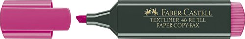 Marcador FABER CASTELL Textliner 48 Refill Rosa Fluorescente Faber-Castell - Marcadores e marcadores de texto - refill, rosa fluorescente