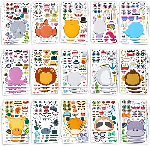 Brinquedo de Trabalhos Manuais JOYIN 90 Folhas de Calcomanias (Idade Mínima: 3) Joyin Inc - Enfeites e acabamentos - criativo, imaginação, capacidades motoras, calcomanias
