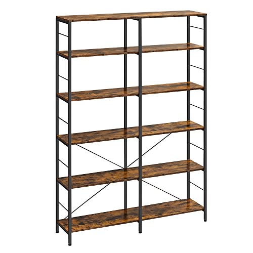 Estante Metálica VASAGLE 6 Níveis Castanho (30 x 120 x 172.5 cm) VASAGLE - Prateleiras industriais - 6 níveis, castanho, 120 cm, 30 cm