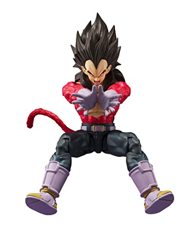 Figura Vegeta Super Saiyan 4 Dragon Ball GT TAMASHII NATIONS - Bonecos de ação e brinquedo - articulada, 13 cm, pvc, expressões, mãos, cauda