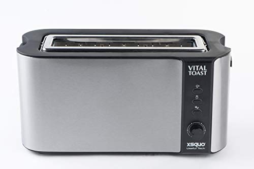 Torradeira Xsquo | Fendas Largas | 1000 W | Aço Inoxidável - Cinzento XSQUO Useful Tech - Eletrodomésticos de cozinha - torradeira, xsquo, fendas largas, 1000 W, aço inoxidável, cinzento