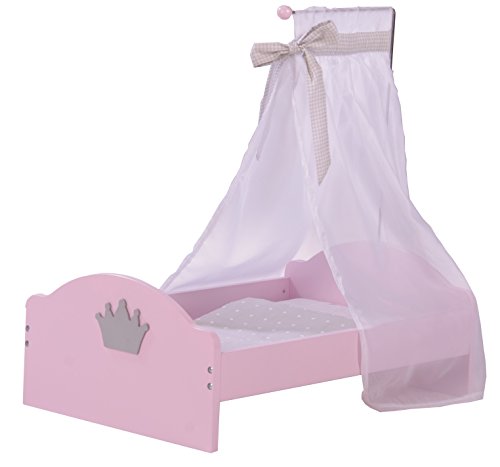Berço para Boneca ROBA Sophie (Rosa - 25x35x40cm) roba - Acessórios para bonecas e figuras de ação - tecido macio, almofadas, baloiço, rosa
