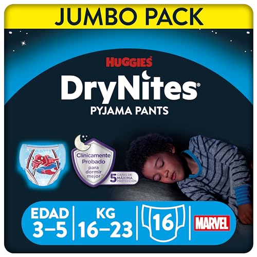 Fraldas Huggies Drynites Noite 16 Unidades KIMBERLY-CLARK - Roupa interior - absorbentes, proteção noturna, 16 unidades
