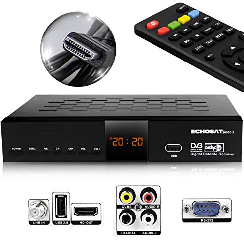 Recetor de TV por satélite TECHNISAT EchoSat 20500 S hd-line - Downloads de música digital - full hd, hdmi, dvb-s/dvb-s2, usb 2.0, hotbird, astra, türksat