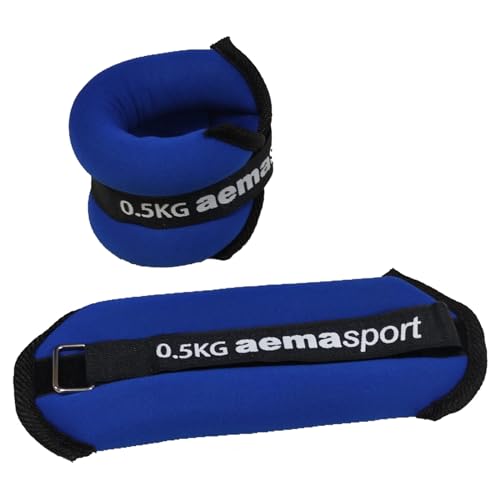 AEMASPORT 2 Unidades de Pesos para Músculos de Tíbia AemaSport - Levantamento de peso - pesos ajustáveis, 4 opções, treino seguro