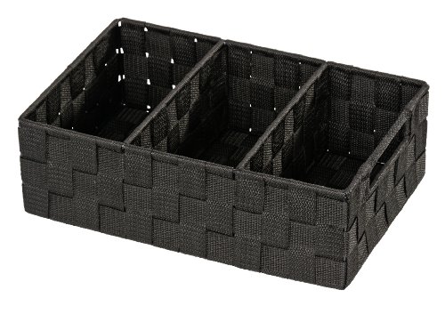 Tabuleiro de Arrumação Wenko Adria | Preto Wenko - Organizadores de mesa - preto, plástico resistente, pequenos objetos, asa