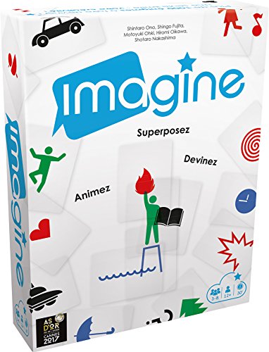 Jogo de Tabuleiro ASMODEE Imagine (Idade Mínima Recomendada: 8 anos) Asmodee - Jogos de cartas - cartas transparentes, enigmas, combinação, poder de imaginação