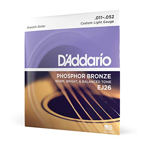Set Cordas para Guitarra Acustica DADDY'S GUITAR STRINGS Ej26 011-052 D'Addario - Acessórios para guitarra - cordas, guitarra acústica, DADDY'S, EJ26