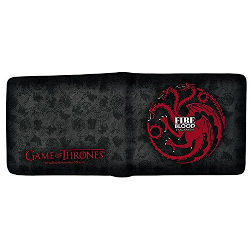 Carteira GAME OF THRONES House Targaryen Fire and Blood ABYstyle - Carteiras e clips de dinheiro - casa targaryen, fire and blood, fecho de correr