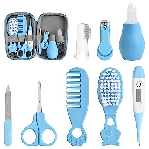 Kit de Higiene Infantil 8 Peças Hoxfly Hoxfly - Cuidados com a higiene oral - 8 peças, corta-unhas, tesoura, termómetro