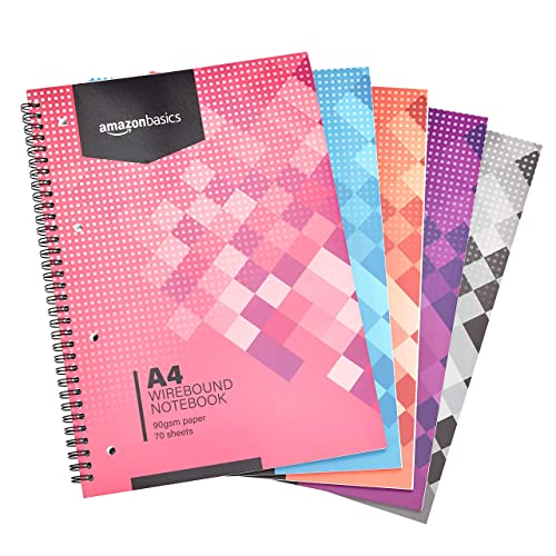 Caderno AMZBASICS (A4 - Branco - 21x29.7cm) Amazon - Cadernos e bloco de notas - capa resistente, páginas lisas, a4, 80 páginas