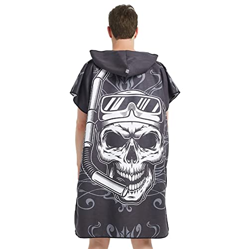 Achort Robe Albornoz/Toalha 110*85 Cm Achort - Casacos e jaquetas - microfibra, branco e preto, 110x85 cm