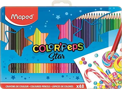 Lápis de Cor MAPED Color Peps (48 Cores) Maped - Lápis - 48 cores, ponta arredondada, cores vivas, fáceis de usar