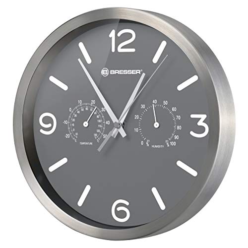 Relógio de Parede BRESSER OPTICS MyTime Preto Bresser - Relógios de parede - radiocontroleado, termómetro, higrómetro, lcd