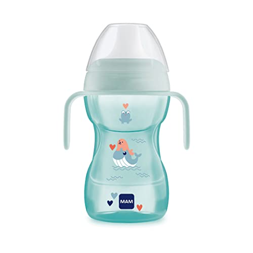 Copo de Bebida MAM Fun to Drink Cup Azul (0.27 L) MAM - Copos de transição - 0.27 l, polipropileno, 10 cm asa, lavável na máquina