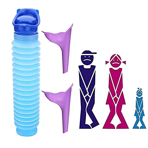 Urinar de emergência 750ml (Recondicionado Como Novo) Laufunjoy - Sanitários portáteis e dispositivos de urinação - 750ml, pp, azul, porta-sacos