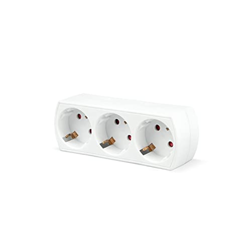 Adaptador GARZA (Schuko - 3 Tomadas) Garza - Fontes de alimentação elétrica - adaptador, schuko, 3 tomadas, proteção infantil