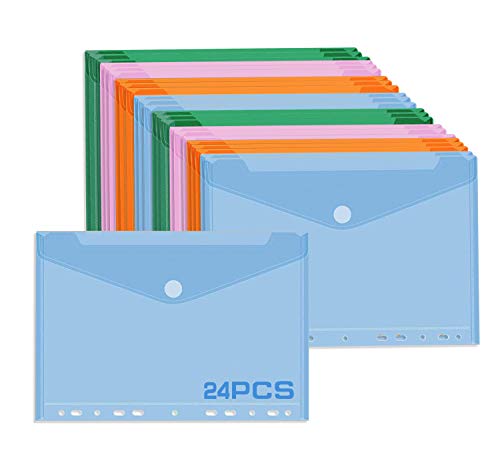 Porta Documentos A4 Colorido com Closura Velcro MEISHANG - Pastas Organizadoras - a4, polipropileno, reciclável, velcro