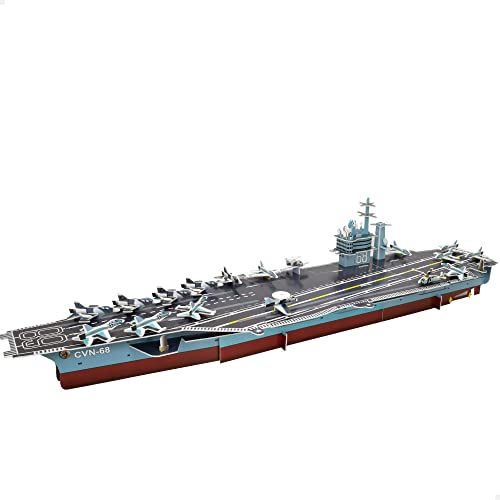Modelo de navio de brincar COLORBABY USS Nimitz (6 anos) COLORBABY - Jogos - madeira, USS Nimitz, porta-aviões, 67 peças