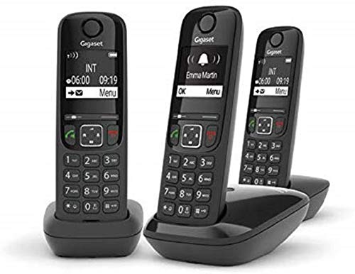 Telefone sem fio GIGASET AS690 Trio Preto Gigaset - Telefonia - sem fio, trio, preto